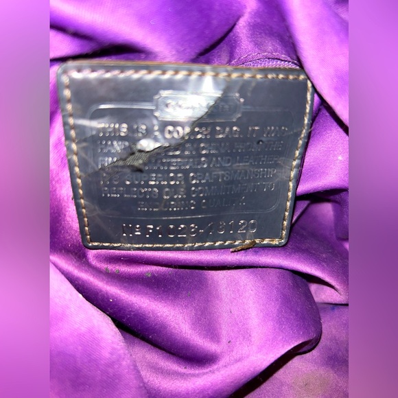 Coach 16120 Poppy Metallic Tartan Shoulder Handbag Purse - Picture 3 of 6